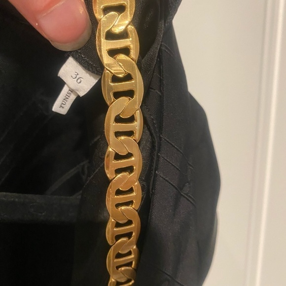 SANDRO black Jacquard Jumpsuit with gold chain - Picture 11 of 15